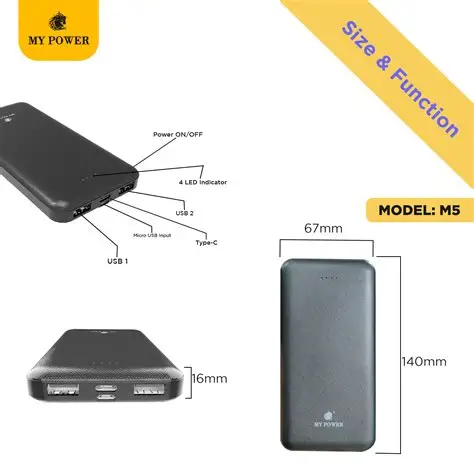 My Power Powerbank 10000mah M5, 2 Input/Output