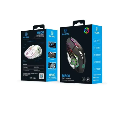 BAJEAL M500 LED Wireless Mouse Ergonomic Bluetooth 2.4G Dual Mode Rechargeable Gaming Mouse