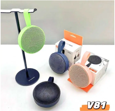 LP V81 IPX4 Wireless Bluetooth Speaker|| Portable Active USB TF BT Stereo Bass Sound Circular mini Speaker With FM Radio.