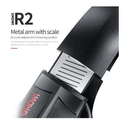 xMOWi R2 RGB Lighting Gaming Headset Omnidirectional Noise Reduction Microphone With Arm Adjustment