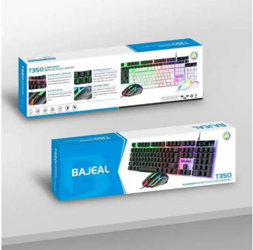Bajeal T350 Rainbow RGB Back-lit Gaming Keyboard Mouse Combo